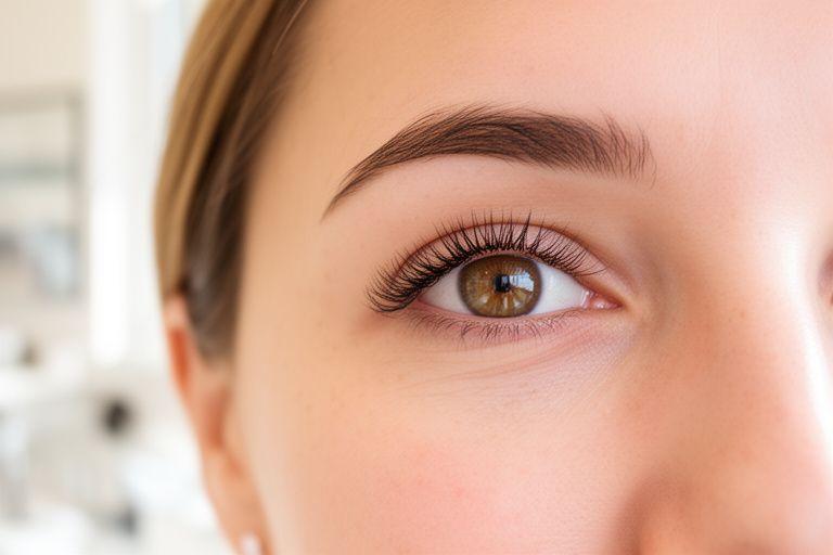 Zone Chuluunbaatar vor einer Wimpernverlängerung mit natürlichem Tageslicht und ruhiger Salonatmosphäre