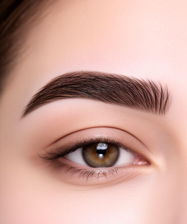 Perfekt geformte Brauen nach dem Styling mit natürlicher Fülle und klarer Kontur